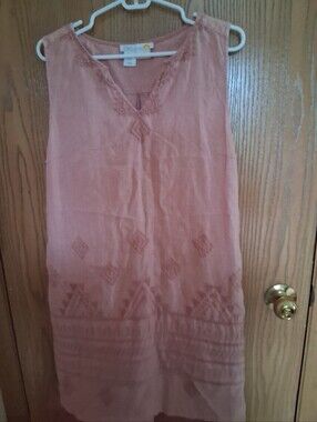 C&C California Linen Dress in Dusty Rose